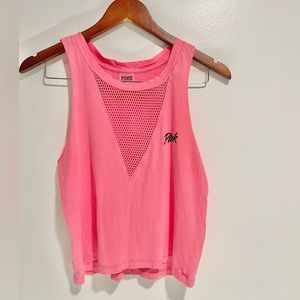 💕Victoria’s Secret Pink Cropped Muscle Tank in Hot Pink